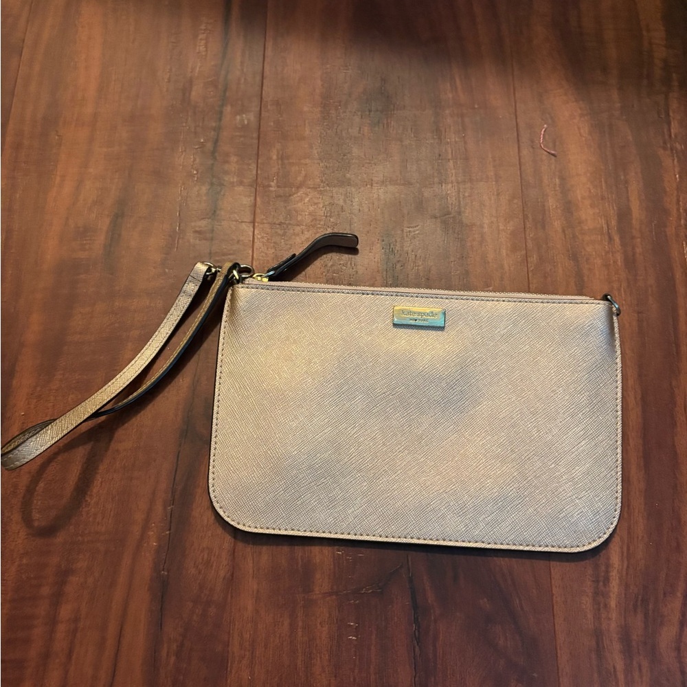 Kate Spade Gold Wristlet Clutch